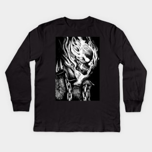 Ghost Rider - Inktober 2018 Kids Long Sleeve T-Shirt